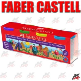 Resim Faber Castell 4 Renk Oyun Hamuru Su Bazlı 440gr 