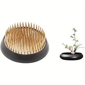 Resim 1 adet Bakır Çiçek Düzenleme Pin Tutucu - DIY El Sanatları, Vazo Dekorasyonu ve Ev Masa Düzenlemeleri için Yuvarlak Çiçek Desteği Standı, Taze ve Yapay Çiçekler için Zarif Altın Tonlu Tasarım, Çiçek Düzenleme Aksesuarı 