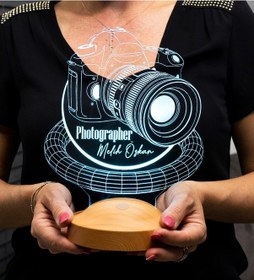 Resim Fotoğrafçıya Hediye DSLR Fotoğraf Makinesi Kişiye Özel 3D Halkalı Led Lamba 