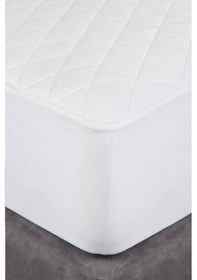 Resim Alla Turca Kapitoneli Sıvı Geçirmez Alez Komple Lastikli 160x200 Beyaz 