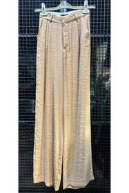 Resim MODA Kadın Camel Renk Keten Pantolon 
