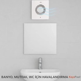 Resim Horoz 12 cm 120’LIK Banyo Mutfak Tuvalet Havalandırma Fanı | 15W Sessiz Aspiratör, 1900 Rpm, 120 M³/h Debi, IP20 Koruma, Abs Plastik, 220V - Enerji Verimli ve Dayanıklı Fan 