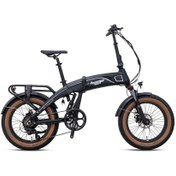 Resim Loop ARMOUR -20"Katlanir (FAT Bike) -7 Vites-Elektrikli- Mat Siyah-Gri 