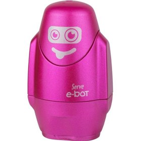 Resim Serve E-Bot Silgili Kalemtıraş Metalik Pembe Tekli 