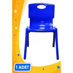 Resim 3K Store Anaokulu Kreş Çocuk Sandalyesi Mavi 1.kalite Kırılmaz Plastik 1 (Bir) Adet 