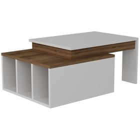 Resim Dekorister Kolerado Orta Sehpa Beyaz-Ceviz 