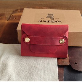 Resim Sumerian Leather Craft Minimalist Deri Kartlık 