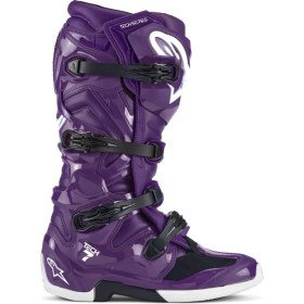 Resim Alpinestars cross enduro motosiklet botları Tech 7 mor 11 `+ Ücretsiz Gmoto 10in1 Çok Amaçlı Alet 