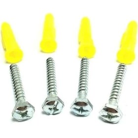 Resim Plastik Dübel + Vida (Yıldız + Anahtar Uç) (100 Adet) 