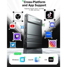 Resim Lemorele AC09 4K 60HZ HDMI Video Capture Card - Obs Twitch Yayıncı Ses/görüntü Yakalama Kartı (Sıfır Gecikme) Ps5 / Xbox / Pc / Mac / Kamera Uyumlu 