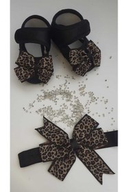 Resim Modomood BilgeTrend Fistolu Bebek Patik Ve Bandana Seti Fisto Desenli Ayakkabı Bandana Set B888 