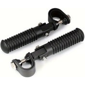 Resim Hightower Siyah Cnc Alüminyum Alaşım Ayarlanabilir Off-road Kick Starter - Katlanır Anti Kayar Ayaklık Çifti 