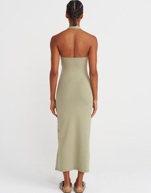 Resim Dilvin 91476 Halter Yaka Midi Elbise-çağla Çağla 
