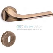 Resim System Matrix Rozetli Kapı Kolu Antik - Oda 