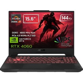Resim ASUS Tuf Gaming A15 FA507NVR-LP147 56 R7 7435HS 64GB 1TB SSD RTX4060 144Hz Windows 11 Pro 15.6 FHD P56 