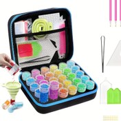 Resim Taşlı Boyama Tam Seti - Taşıma Çantası, İzleme Kalemleri, Şişeler ve Tepsiler, Yapıştırıcılar & Stickerlar Dahil – DIY, Çivi Simliğecek Bahçesi tohumu Saklığı ile Renk Âhengi Sanat Malzemeleeri Dayanık Nylon Kılçık Mesh Cep Genis Bölmelere Sahl (Mavi/Siyaha), El yaptım Zanaat, şekillendirici tasarim 