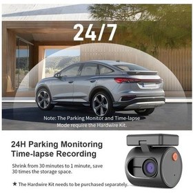 Resim Tiny Dash Cam 1296p Qhd Mini Araba Kamerası, Ses Kontrolü, Süper Gece Görüşü 