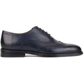 Resim Shoetyle - Lacivert Deri Bağcıklı Erkek Klasik Ayakkabı 250-450-740-lacivert 