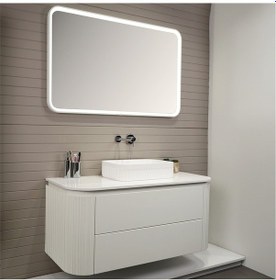 Resim Kobos Gloria 100 Cm Banyo Dolabı Seti Bianco Beyaz 