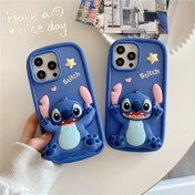 Resim Disney Karikatür Stitch Silikon Telefon Kılıfı ve Standı, Apple iPhone 16, 16 Pro, 15, 15 Pro Max, 14, 14 Pro, 13 ve Daha Fazlası ile Uyumlu - Çok Fonksiyonlu Düşmeye Karşı Koruyucu Silikon Kılıf HD Makyaj Aynası İle, Çıkarılabilir Şık Askı İçerir - Doğum Günü/Sevgililer Günü için Mükemmel Hediye 