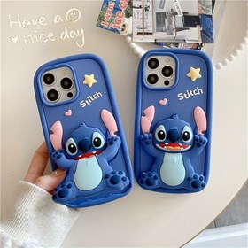 Resim Disney Karikatür Stitch Silikon Telefon Kılıfı ve Standı, Apple iPhone 16, 16 Pro, 15, 15 Pro Max, 14, 14 Pro, 13 ve Daha Fazlası ile Uyumlu - Çok Fonksiyonlu Düşmeye Karşı Koruyucu Silikon Kılıf HD Makyaj Aynası İle, Çıkarılabilir Şık Askı İçerir - Doğum Günü/Sevgililer Günü için Mükemmel Hediye 