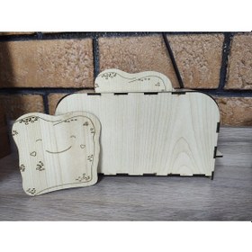 Resim Ahşap Oyuncak Ekmek Kızartma Makinası 