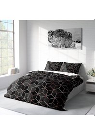 Resim Monohome Gold Cube 3D Pamuk Saten Çift Kişilik Nevresim Takımı Çok Renkli 