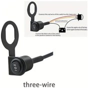 Resim Tongdashop 3 Kablolu Motosiklet Gidon Anahtarı - Demir Yapı, Çift Taraflı Bant, Kolay Montaj, Pil Gerekmez 