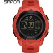 Resim Hanyang Kırmızı Sanda Erkekler Açık Spor Kronograf Saat 2023 Yeni Elektronik Saat Aydınlık Çok Fonksiyonlu Kadran LED Ekran Su Geçirmez Izle (Yurt Dışından) 