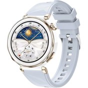 Resim Huawei Watch Gt5 Pro 42mm Uyumlu Zore Krd-129 Silikon Kordon Strap Kayış-buz Mavisi 