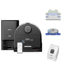 Resim Tefal RG9695 X-Plorer Serie 240+ Akıllı Robot Süpürge 1500 Pa Emiş Gücü Sert Zemin Kullanımı 