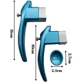 Resim Sultanoğlu Çaydanlık Sapı Takımı Kulp Tutamak Seti Kare Turkuaz Yanmaz 