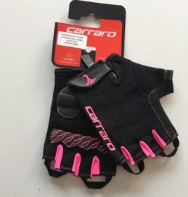 Resim Carraro CRO-004 D Kadın Bisiklet Eldiveni Siyah-Pembe 