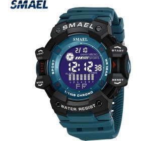 Resim Hanyang Siyah Smael Izle Erkekler Su Geçirmez 5ATM Alarm Kronograf Kronometre Spor Saat 8050 (Yurt Dışından) 