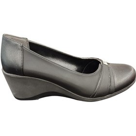 Resim Ventes Toka Detaylı Dolgu Topuk Günlük Anne Ayakkabı Siyah 