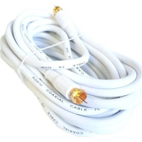 Resim Electroon 3mt Rg6 Anten Kablosu Press Baskılı Gold Konnektörlü 