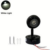 Resim Boatshop1 1 Adet Mryc Dönebilen Led Spot Işık Siyah 3w Beyaz Işık Düğme Anahtarı İle Rv Trailer Tekne Yat İç Aydınlatma Dc12 24v Kablolu 