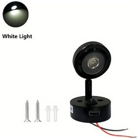 Resim Boatshop1 1 Adet Mryc Dönebilen Led Spot Işık Siyah 3w Beyaz Işık Düğme Anahtarı İle Rv Trailer Tekne Yat İç Aydınlatma Dc12 24v Kablolu 
