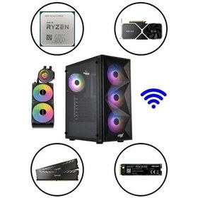 Resim Ramtech CONQUEST R5-5600X 8 GB 16 GB 500 GB M2 SSD RX580 Free Dos Masaüstü Oyuncu Bilgisayarı 