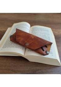 Resim Sumerian Leather Craft Deri Gözlük Kılıfı Cat Sarısı 