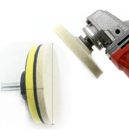 Resim Yıldız Cila Tüm Metaller Için Parlatma Polisaj Pastası Balmumu Macunu 115MM Cırt Yün Keçe Seti 