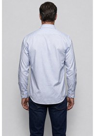 Resim Bisse Mavi Regular Fit Pamuk Cepsiz Açık Uzun Paşa Yaka Gömlek Gmeks261042 33 Açık Mavi 