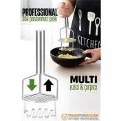 Resim Patates Ezici Profesyonel 304 Paslanmaz Çelik Sıkıştırmalı Yüksek Basınca Dayanıklı 