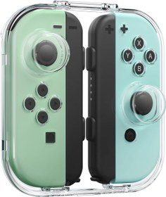 Resim IINE Storage Case for Joy-con, Portable Dust-proof Protective Box Compatible with Nintendo Switch Joy-Con, Switch/OLED PC Transparent Shell Case with Magnetic Closure 