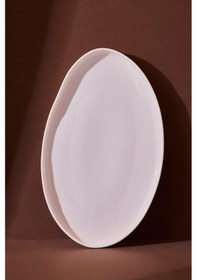 Resim Roma Porselen Kayık Tabak 31.4x19x3.1 Cm Beyaz 