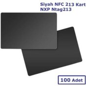 Resim Dijital Kartvizit için Siyah NFC 213 Kart NXP Ntag213 [100 adet] 