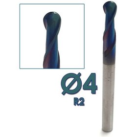 Resim ÇAP4 KARBÜR KÜRESEL FREZE KÜRE PARMAK FREZE ÇAKISI KALIPÇI 