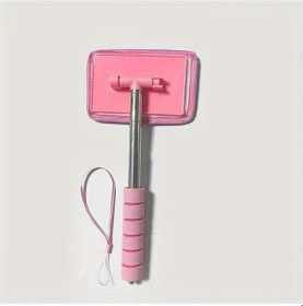 Resim Fochsia Pembe Araç Ön Cam Temizleme Aracı - Ayrılabilir Sap Mikrofiber Bez Verimli 