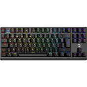Resim Gamepower Eva 7 60M Mekanik Kablolu -2.4 GHz - Bluetooth 3 Mod Blue Switch Türkçe Q 88 Tuş USB RGB Klavye 