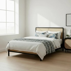Resim Latanwood Noras Hazeranlı Ahşap Karyola 